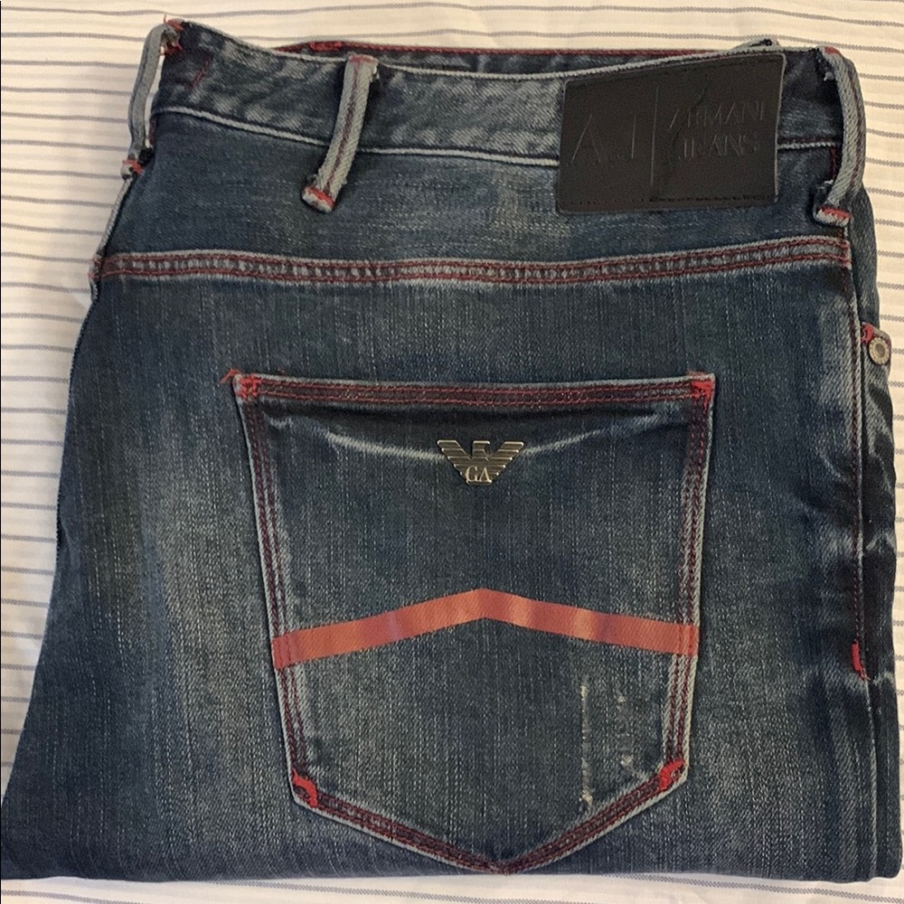 100% Authentic Giorgio Armani Jeans Men's Blue Denim Jeans
